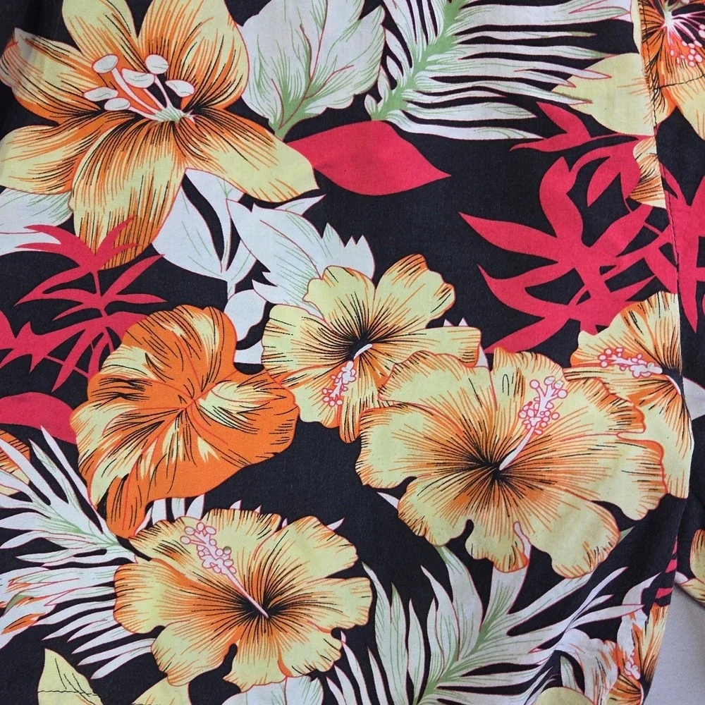 COOFANDY Men's XXL Tropical‎ Floral Swim Trunks Board Shorts Black Hawaiian Beac